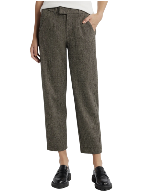 'Ab'Solution Skyrise Herringbone Ankle Slim Trousers